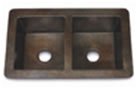 Copper Farmhouse 50/50 Sink Copper Farmhouse Sink by The Countertop Company