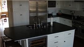 Black granite countertop in San Diego