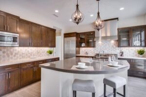 Silestone kitchen black countertop design in San Diego, CA