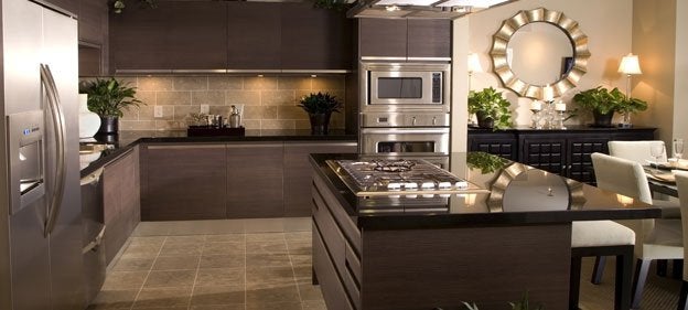 Well furnished dark brown color island kitchen in San Diego, CA