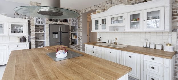 Distressed Hickory Kitchen Countertop in San Diego