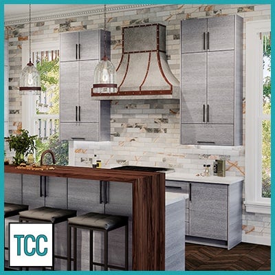 Torino grey wood kitchen in San Diego, CA