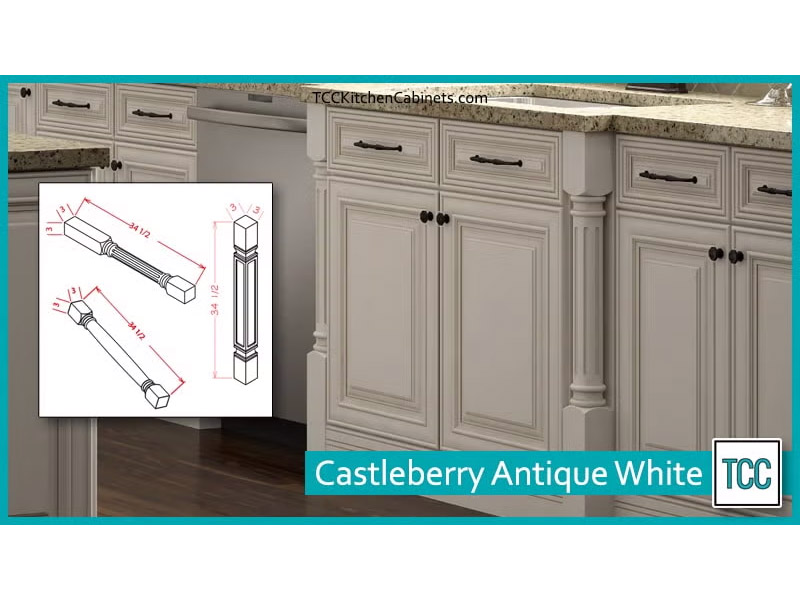 Castleberry antique white cabinet in San Diego