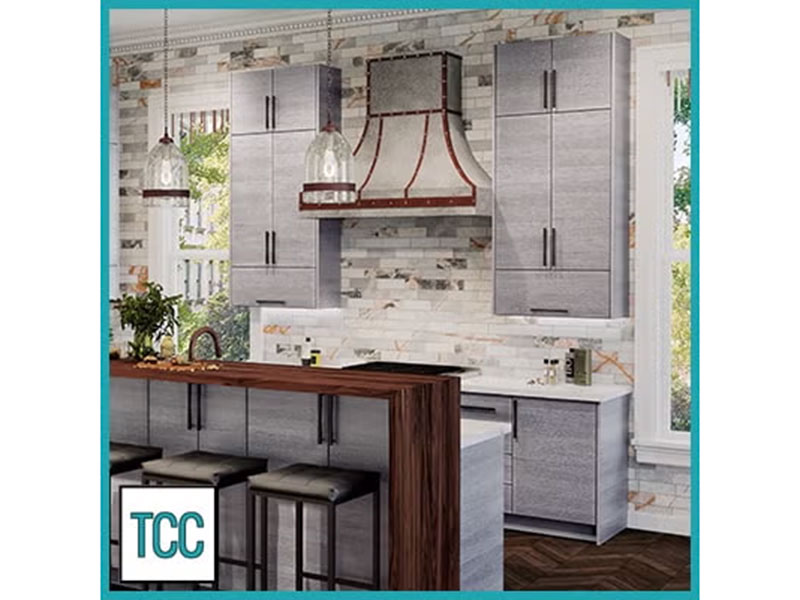 Torino grey wood kitchen in San Diego, CA